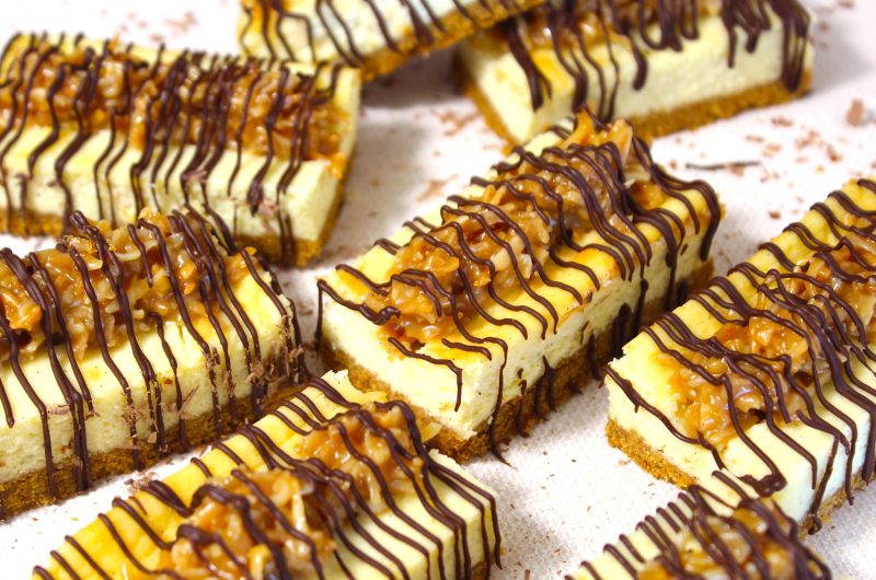 Samoa Cheesecake Bars